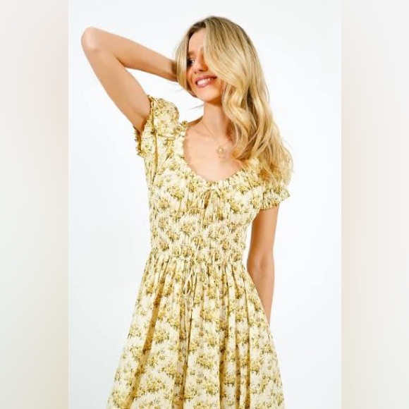 DÔEN Ashlynn Floral Cotton Midi-Dress - Picture 4 of 7